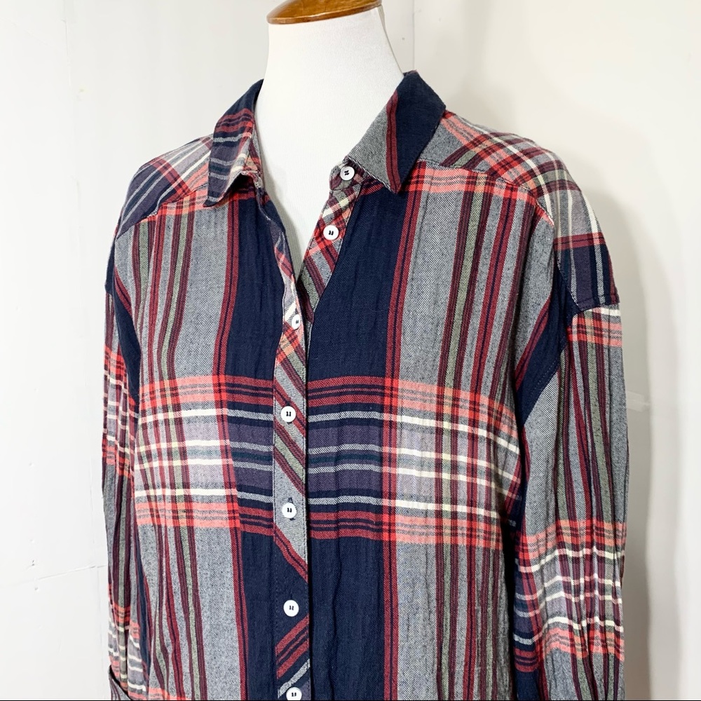SOLD-Free People Camp Flannel w/ Hidden Pockets - Picture 3 of 8